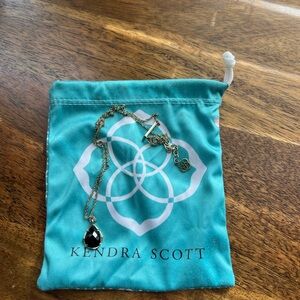 Kendra Scott Black Stone drop necklace